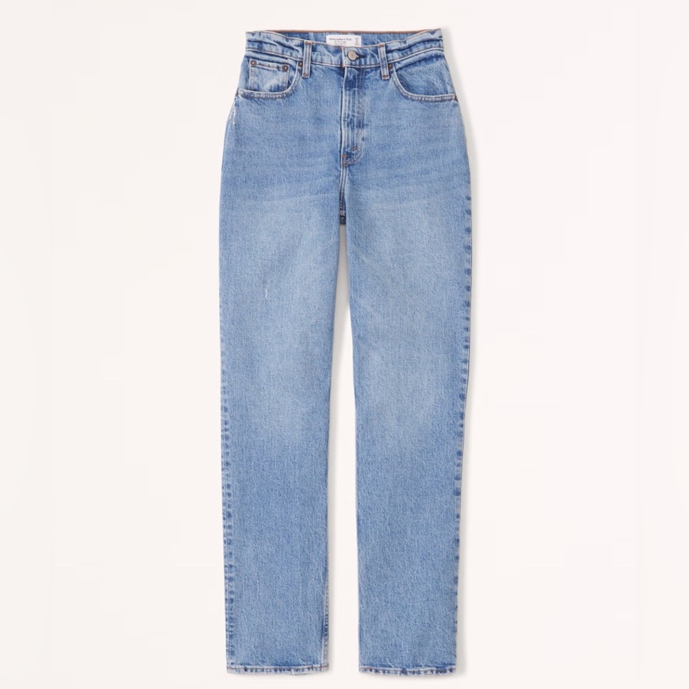 Abercrombie & Fitch Curve Love Ultra High Rise ‘90s Straight Jeans